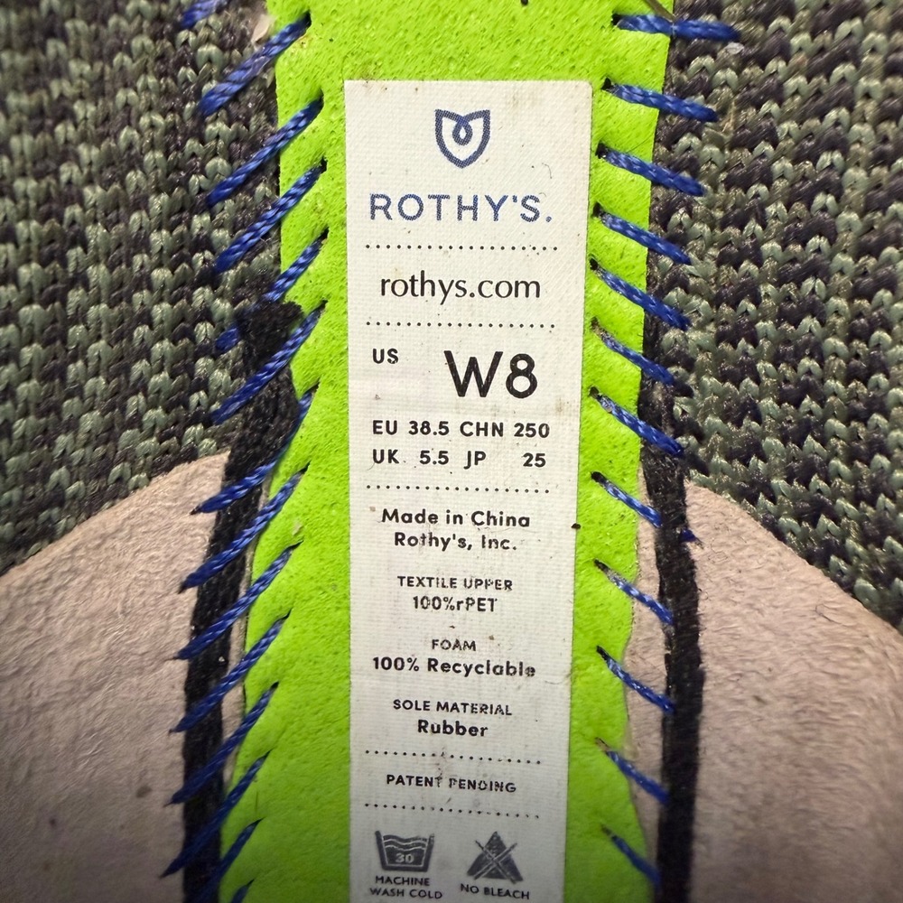 Rothys Womens Size W8 The Point Camo Green‎ Shoes Camouflage Pointed Toe Flats - Picture 5 of 10